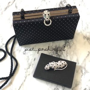Kenneth Jay Lane Panther Pin and Clutch